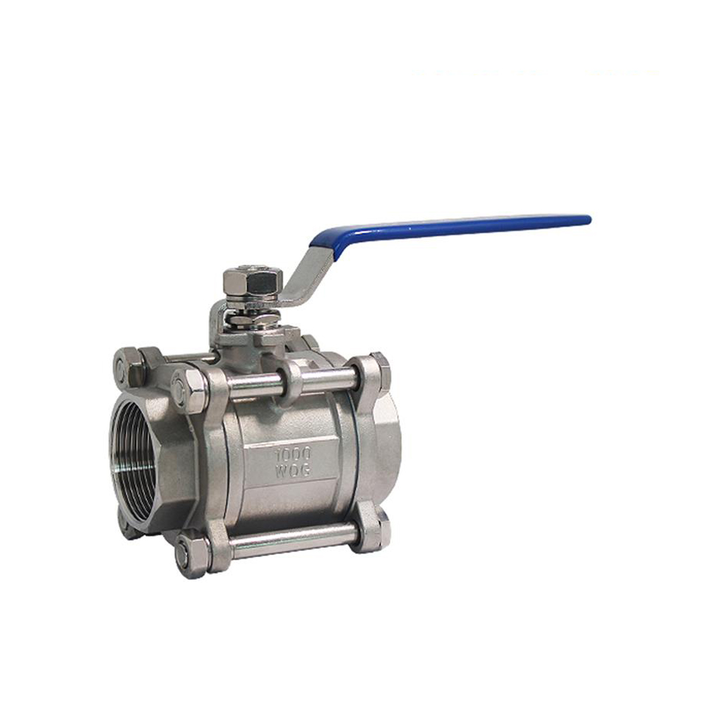 COVNA HK3T 2 Way 3 Piece SS Female Thread Ball Valve