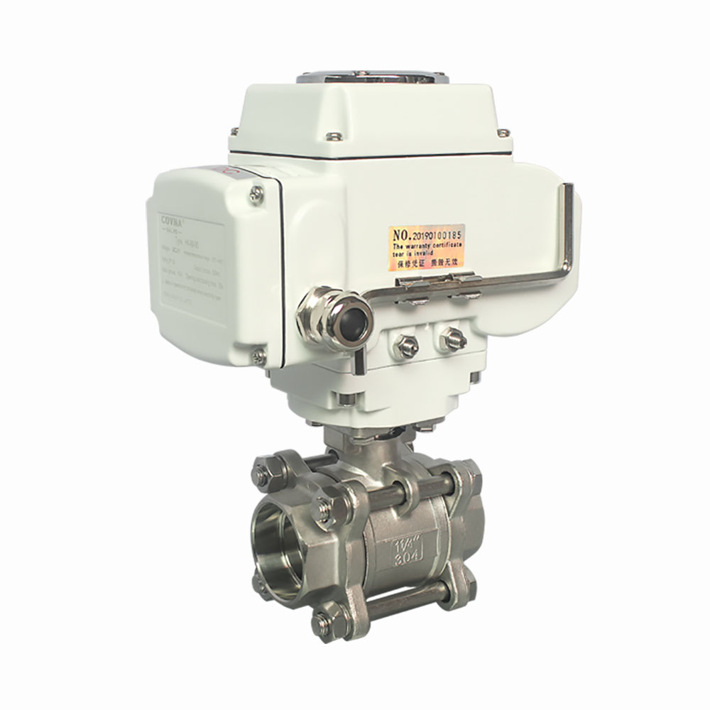 Socket Welded 3 PC Ball Valve with Electric Actuator