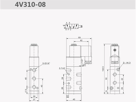 4v310 08 pneumatic valve