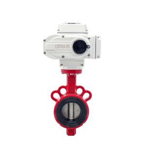 COVNA Wafer Type Alluminum Alloy Motorized Butterfly Valve