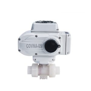 COVNA HK60-Q-P PVDF Double Union Motor Operated Ball Valve