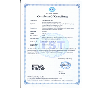 FDA Certificate