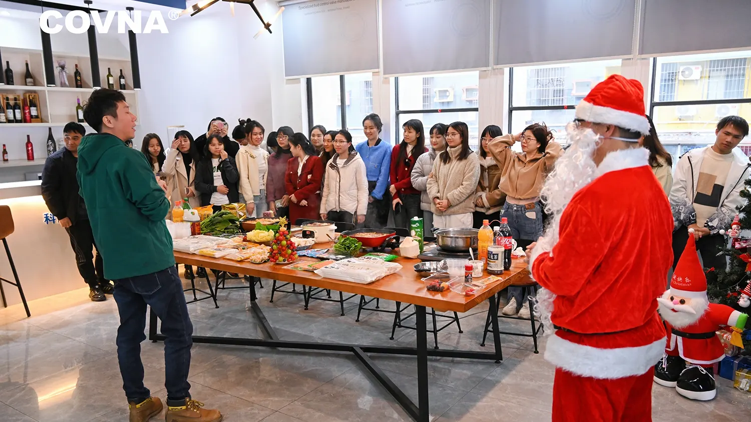 COVNA Company Christmas Hot Pot Feast & New Year Wishes to International Clients